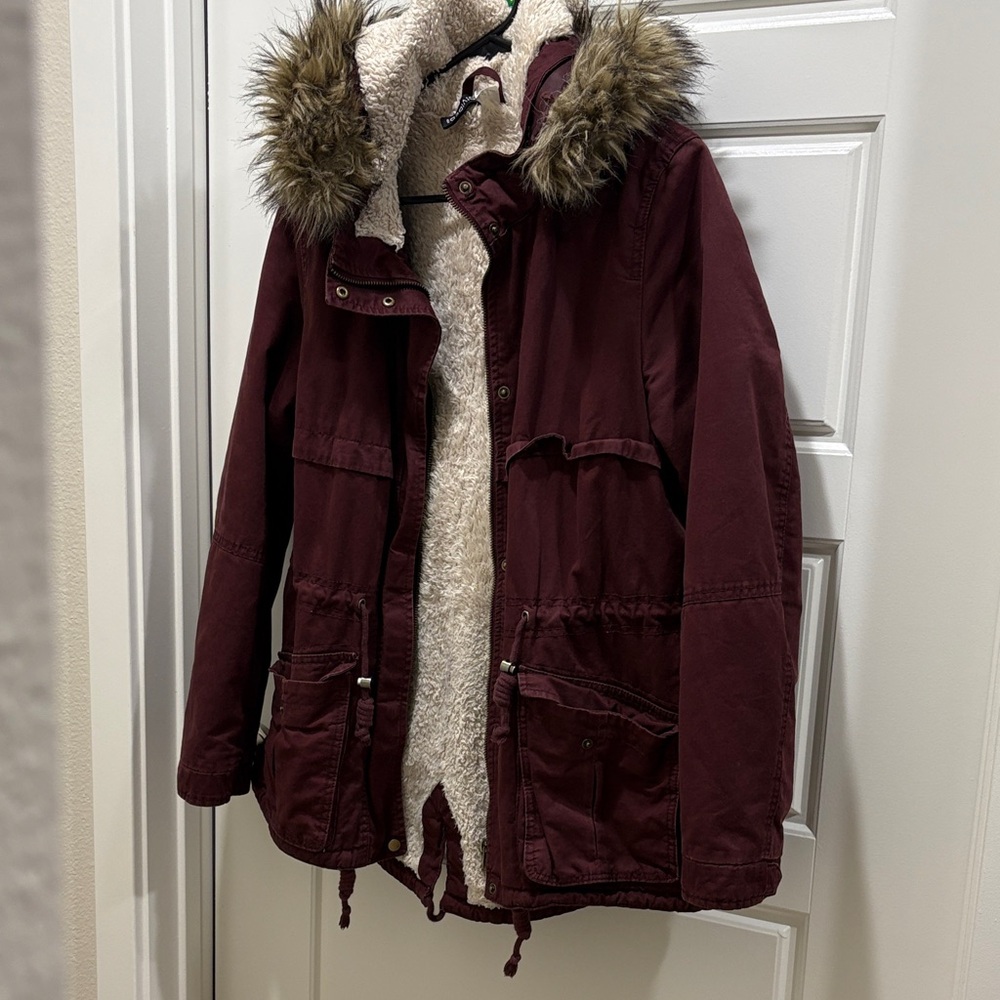 Fur Trim Parka with Flaw